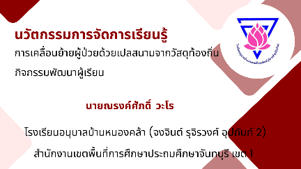นวัตกรรมการจัดการเรียนรู้ การเคลื่อนย้ายผู้ป่วยด้วยเปลสนามจากวัสดุท้องถิ่น กิจกรรมพัฒนาผู้เรียน 