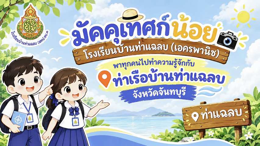 มัคคุเทศก์น้อย โรงเรียนบ้านท่าแฉลบ พาชมท่าเรือบ้านท่าแฉลบ