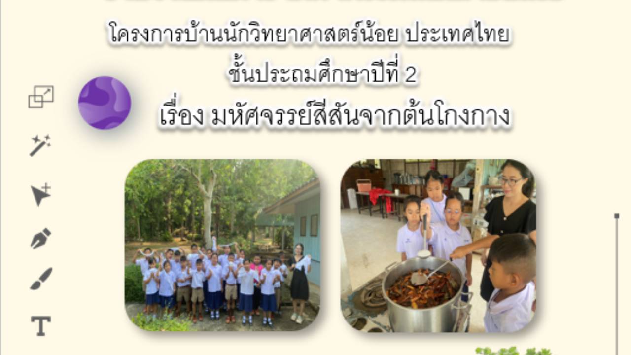 มหัศจรรย์สีสันจากต้นโกงกาง   สืบเสาะอิสระ  ป.2