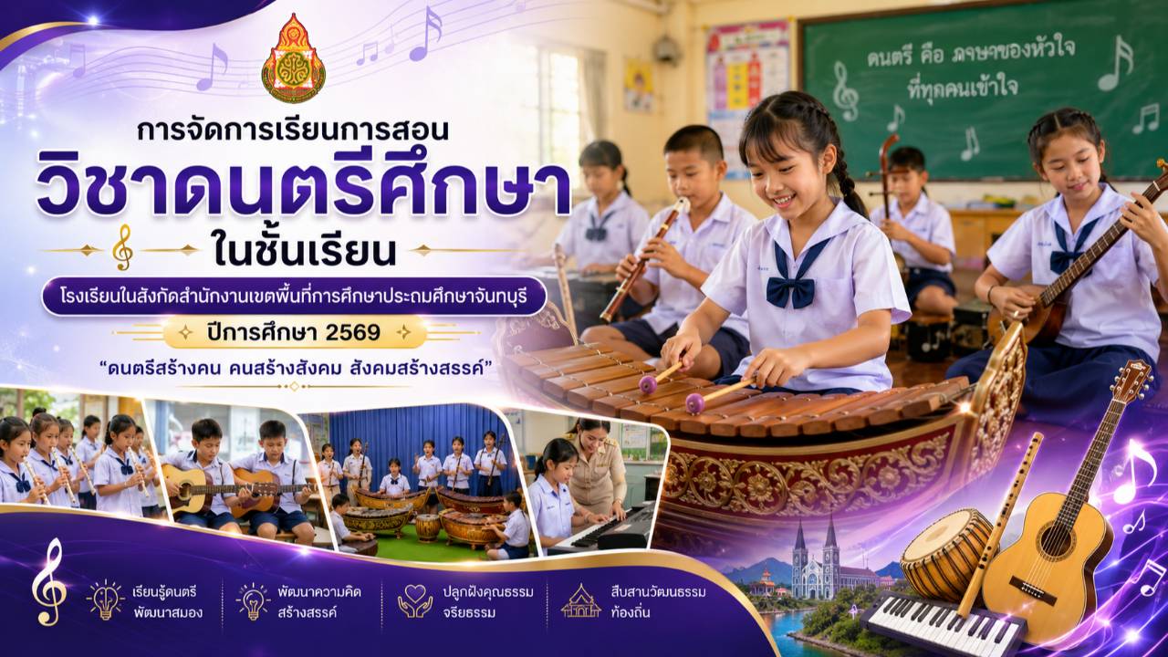  ส่งงานนิเทศการเรียนการสอนวิชาดนตรีศึกษาในชั้นเรียน ปีการศึกษา 2569